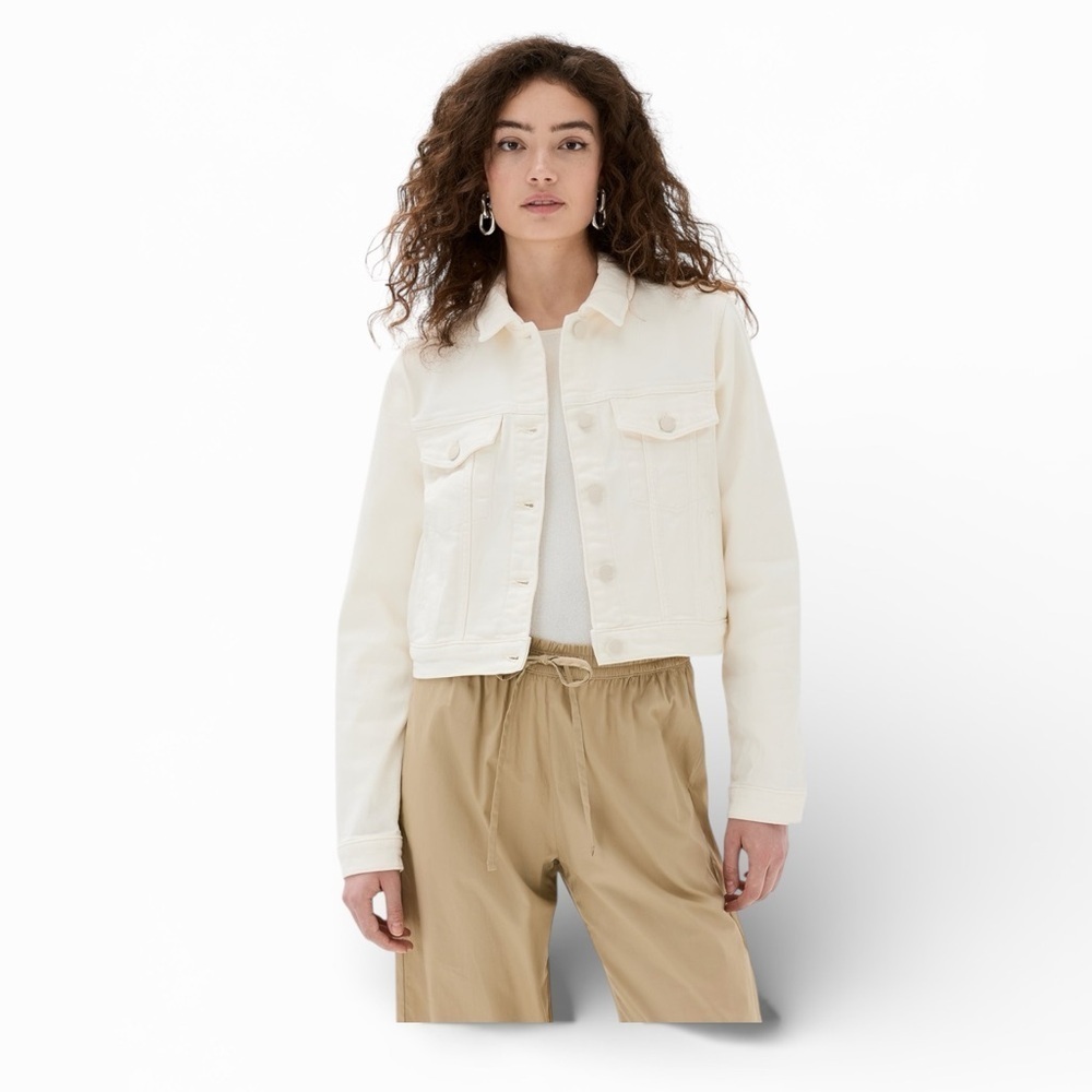 Good American Women's Committed To Fit Jacket in Cloud White Size Medium NWT
